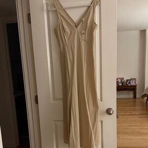 Anthropologie Cream Midi Dress